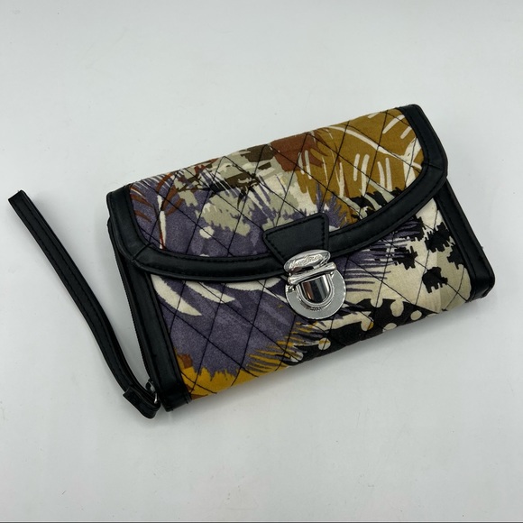 Vera Bradley Ultimate Wristlet Painted Feathers - Picture 1 of 8